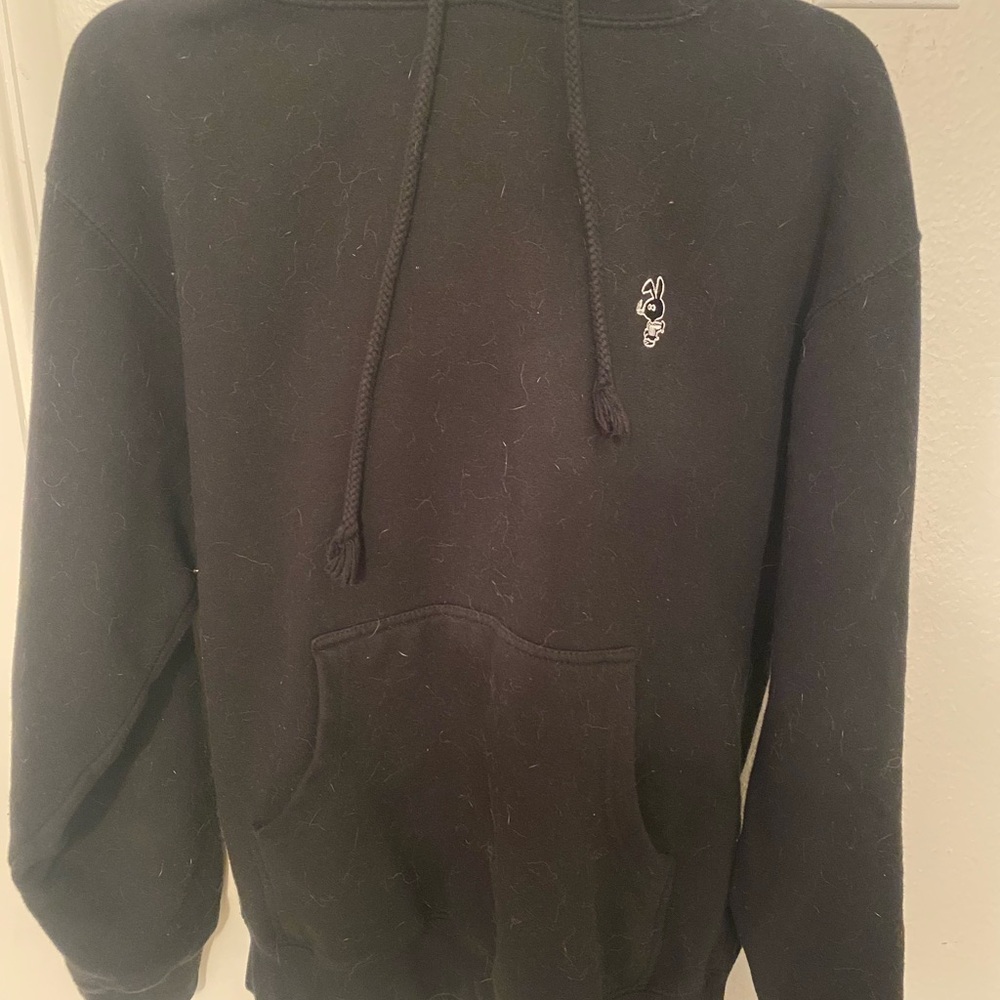 Cold World Black Hoodie with Embroidered Logo